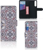 GSM Hoesje Sony Xperia 1 II Flipcover Flower Tiles