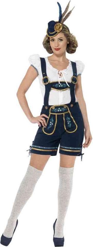 Deluxe Traditionalbavarian Kostuum Blauw | L