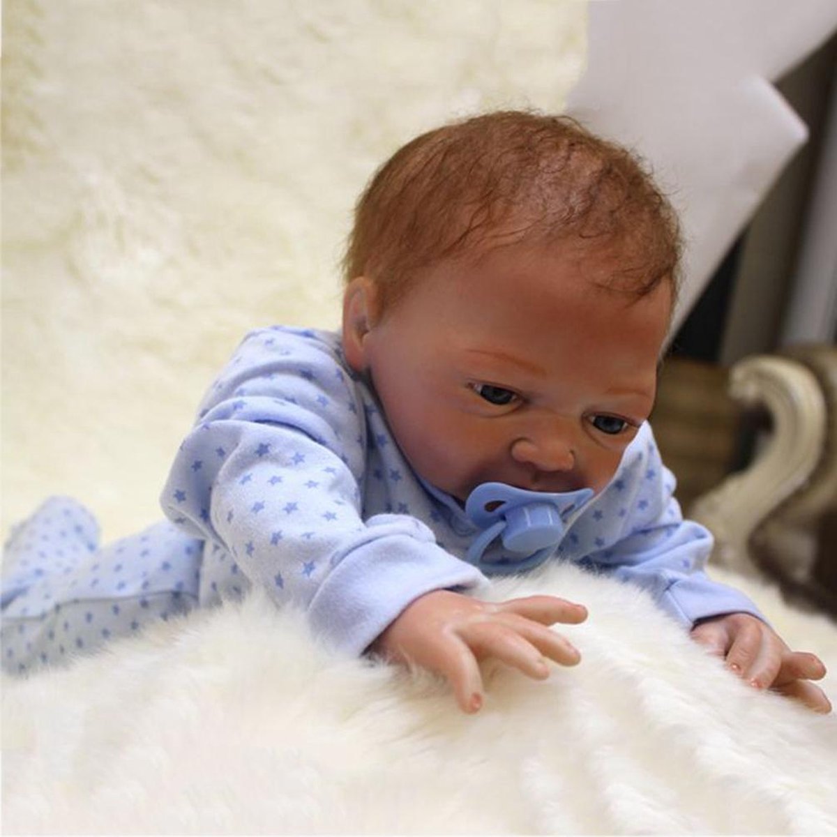 Full Body Silicone Baby Zero Pam 20 Inch Realistische Reborn Babypoppen Met  Haar Levensechte Lachende Pasgeboren Pop Echt Kijken Reborn Siliconen Baby  Meisje Levensgrote Simulatie Babypop Speelgoed Reborn Baby Doll Silicone, image size:1200x1200