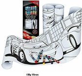 Disney Cars kleurplaat XXL 3 meter lang - figuren - speelgoed - autotjes - stiften - Viros