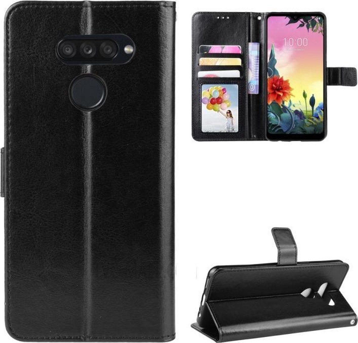 LG K50s hoesje book case zwart