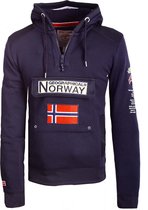 Geographical Norway Hoodie Capuchon Blauw Gymclass - XL