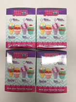 4 sets DIY cupcakes en ijsjes fuzzy junior pluche