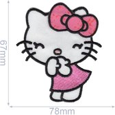 Strijk Embleem Hello Kitty Snoepig