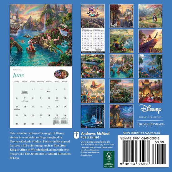 Thomas Kinkade Disney Mini Kalender 2021 bol