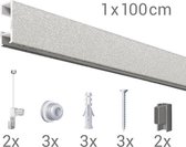 Click Rail / Ophangrail - Mat Zilver - Complete Set 100 cm