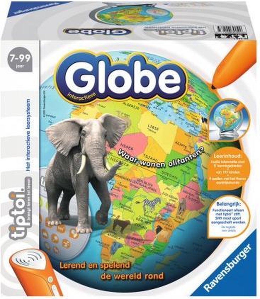 Ravensburger tiptoi® interactieve globe wereldbol