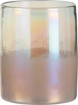 J-Line Vaas Rond Hoog Glas Roze Small