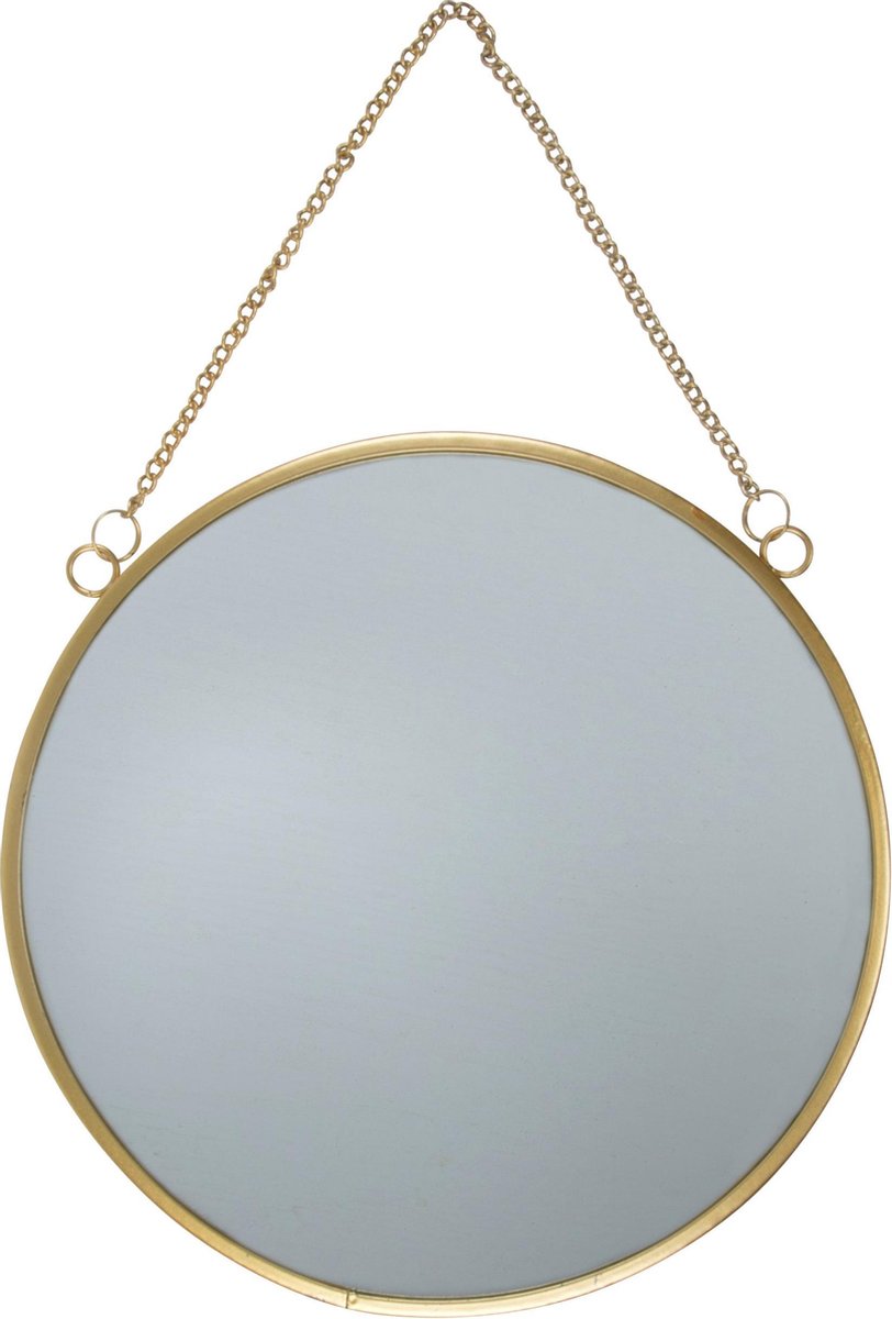 Sass & Belle Gouden ronde wand spiegel van Sass & Belle