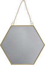 Hexagon spiegel met gouden rand van Sass & Belle