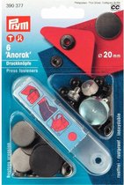 Naaivrijdrukknoop Anorak 20 mm Brons Mat - 6 stuks