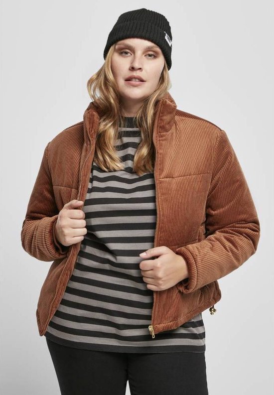 Veste d'hiver Urban Classics Puffer -5XL- Velours côtelé Marron