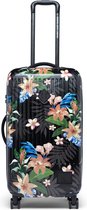 Herschel Trade Bagagekoffer Medium - Summer Floral Black/Ash Rose |  Trolley - Vierwielig - 73 cm - 70L - Levenslange Garantie - Bloemen Print
