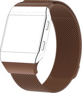 Eyzo Fitbit Ionic Band - Roestvrijstaal - Large 24cm x 2cm- Koffiekleur/bruin