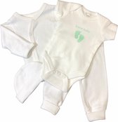 Set de vêtements Vêtements de bébé doux au toucher Sweet Bébé Wit/ Vert 4 pièces Taille 50/56