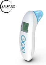 Salvaro® Digitale Infrarood Thermometer Voorhoofd- & Oorthermometer In 1 - incl. Batterijen en Opbergzakje