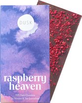 Dusk Raspberry Heaven - Pure Chocolade 70% - Chocola met Frambozen - Vegan - 85 gram - 4 repen