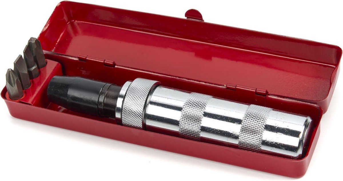 5 Delige Slagschroevendraaier In Metalen Opbergbox
