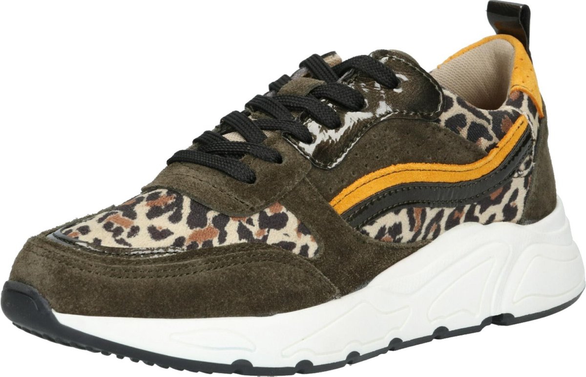 PS Poelman sneakers laag 5614 Olijfgroen-38 - Schoenen.nl