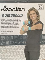 Leontien Dumbbells 2 x 2kg Zwart