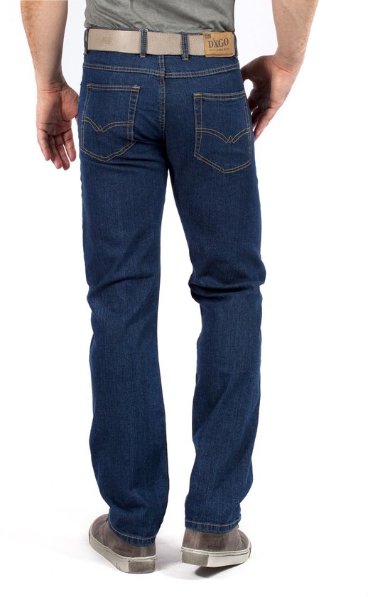 DJX Heren Jeans Model 121 stretch Regular - Kleur: Darkstone - Maat: