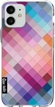 Casetastic Apple iPhone 12 Mini Hoesje - Softcover Hoesje met Design - Seamless Cubes Print