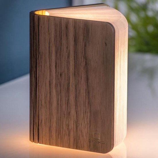 Gingko Mini Lampe LED Smart Book Noyer