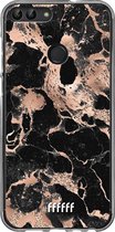 Huawei P Smart (2018) Hoesje Transparant TPU Case - Rose Gold Marble #ffffff