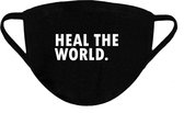 Mondmasker - Heal the World - One Size (Volwassenen) Mondkapje met tekst - Wasbaar - Niet-medisch - Zeer Comfortabel