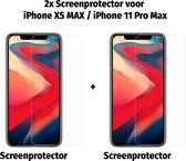 iPhone XS MAX / iPhone 11 PRO MAX Bescherm Glas Tempered Glass Glazen Gehard Screen Protector 2.5D 9H (0.3mm) - 2x - 2 stuks