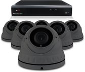 PremiumSeries Sony camerabewaking set met 6 x draadloze 5MP 2K Dome camera