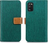 iMoshion Luxe Canvas Booktype Samsung Galaxy A41 hoesje - Groen