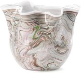 Design vaas Pot Wave - Fidrio COLOURED STRIPES - glas, mondgeblazen - diameter 27 cm hoogte 20 cm