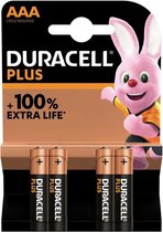 Pack de 4 piles AAA Duracell Alkaline Plus