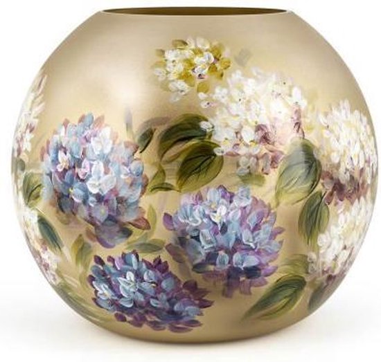 Design vaas Bolvase - Fidrio HORTENSIA - HANDPAINTED - glas, mondgeblazen  bloemenvaas... | bol.com