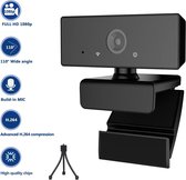 Takmach Webcam Full HD  Met Statief - Webcam voor pc -Gamen- Vergaderen - Werk & Thuis - School - USB- Auto focus - 360° draaibaar