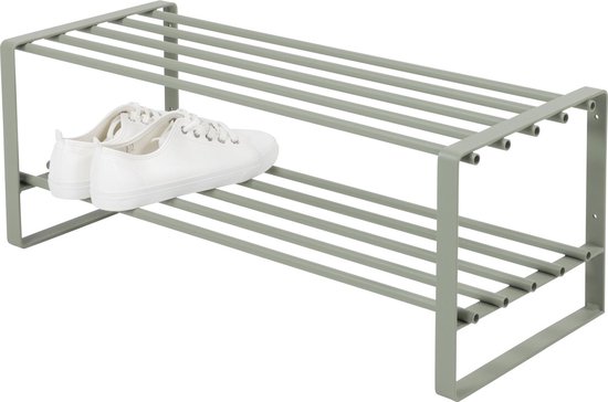 Spinder Design Étagère à Chaussures Rex 70 X 27 Cm Acier Vert Olive