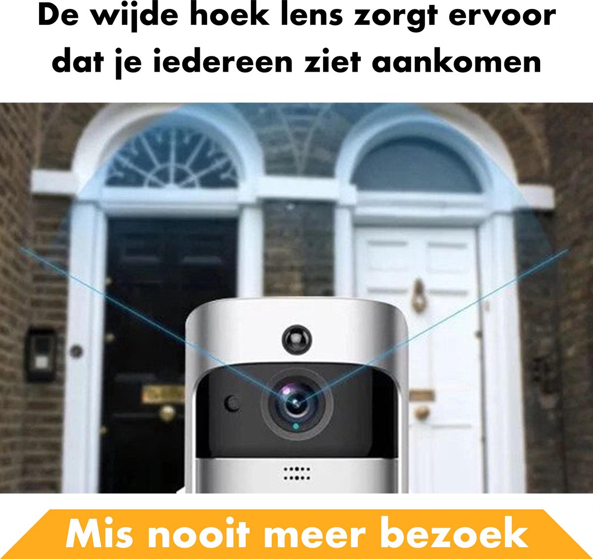 Draadloze HD Video Deurbel met Wifi en Waterdichte Gong - afbeelding 3