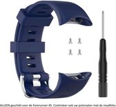 Blauw siliconen bandje voor de Garmin Forerunner 45 (niet voor de S variant!) - horlogeband - polsband - strap - siliconen - blue rubber smartwatch strap