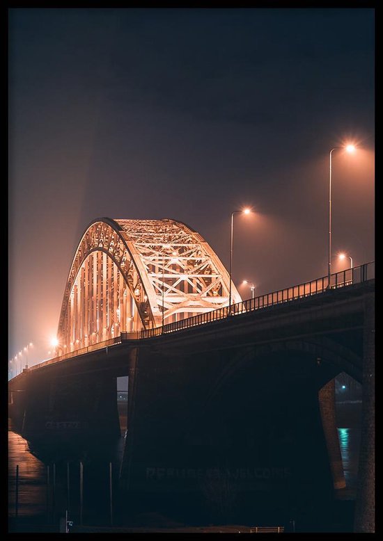 Affiche Waalbrug Nijmegen - 30x40 cm - Affiche villes