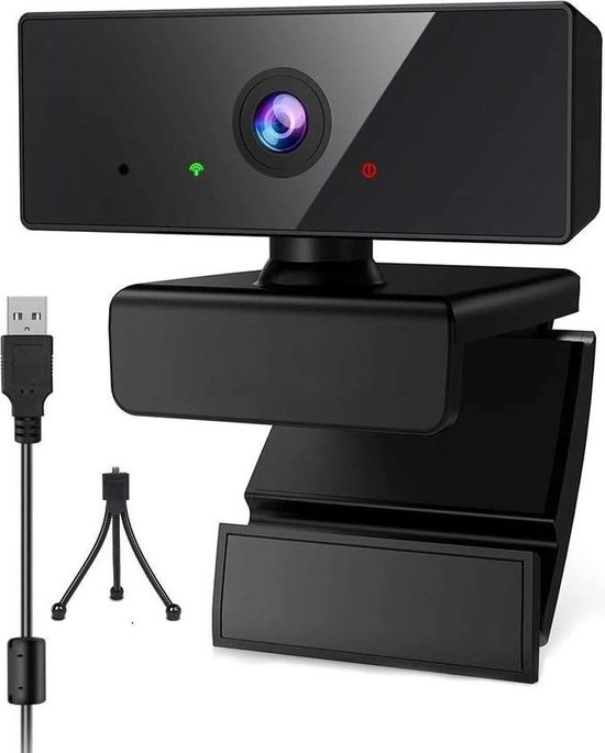 Webcam pour pc - Full HD - Vue à 110 degrés - Usb -webcam avec trépied -  Mise au point... | bol.com