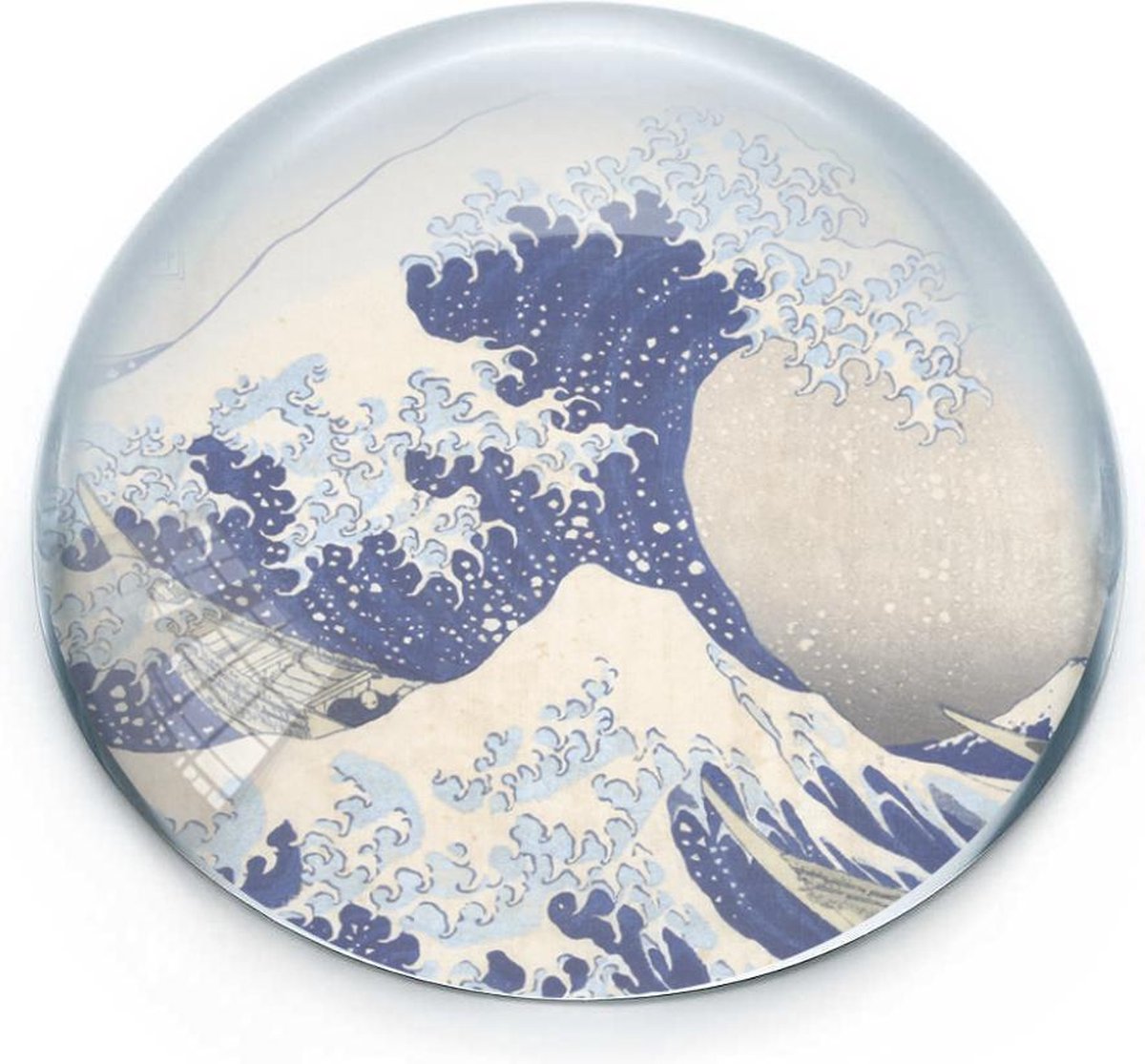 Lanzfeld (museumwebshop.com) Glazen bolle presse papier Hokusai De grote Golf