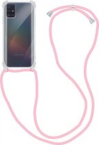Samsung Galaxy A51 Hoesje Back Cover met Koord Roze