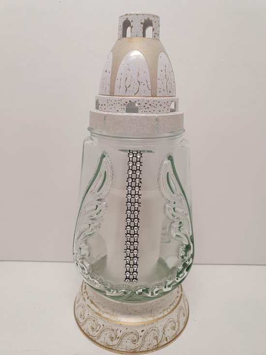 Waterbestendig elektrisch jaarlicht van 14.5 cm, wit knipperend