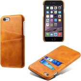 Card Case voor Apple iPhone 8 | iPhone 7 | iPhone SE 2020 | PU Leren Back Cover | Luxe Telefoonhoesje | Pasjeshouder | Licht Bruin