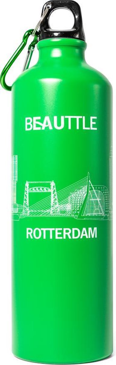 De Rotterdammer - Groen - Beauttle - Drinkfles - Skyline - Rotterdam - Cadeau