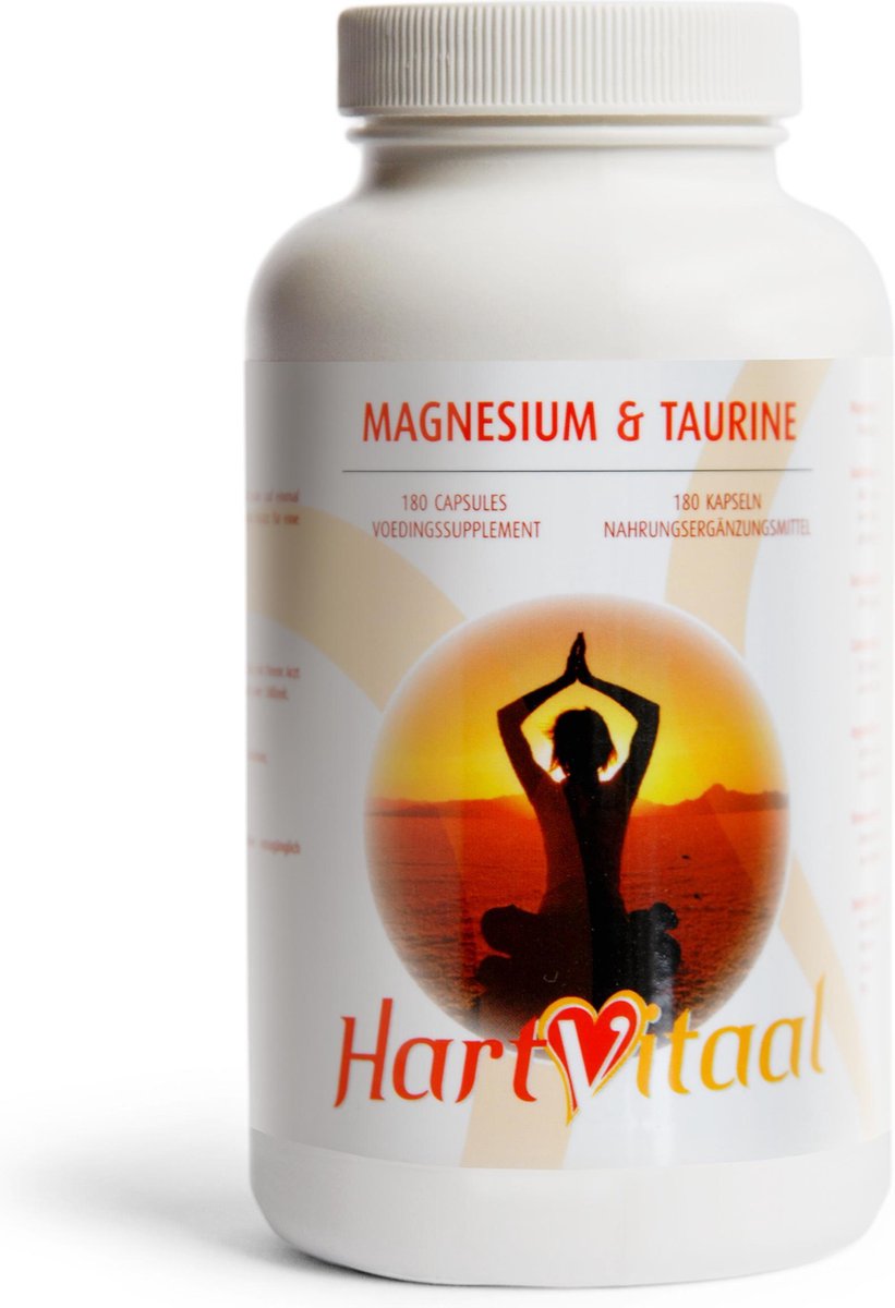 Goedkoopste HartVitaal - Magnesium & Taurine - Hoge kwaliteit Magnesium - 180 caps