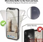 Apple iPhone Xs Max Dual TPU Case transparant 360° Graden. Optimale Siliconen bescherming Voor- en Achterkant (2 in 1) - HiCHiCO