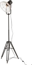 J-Line Staande Lamp Vloerlamp Rond Metal/Glas Zwart
