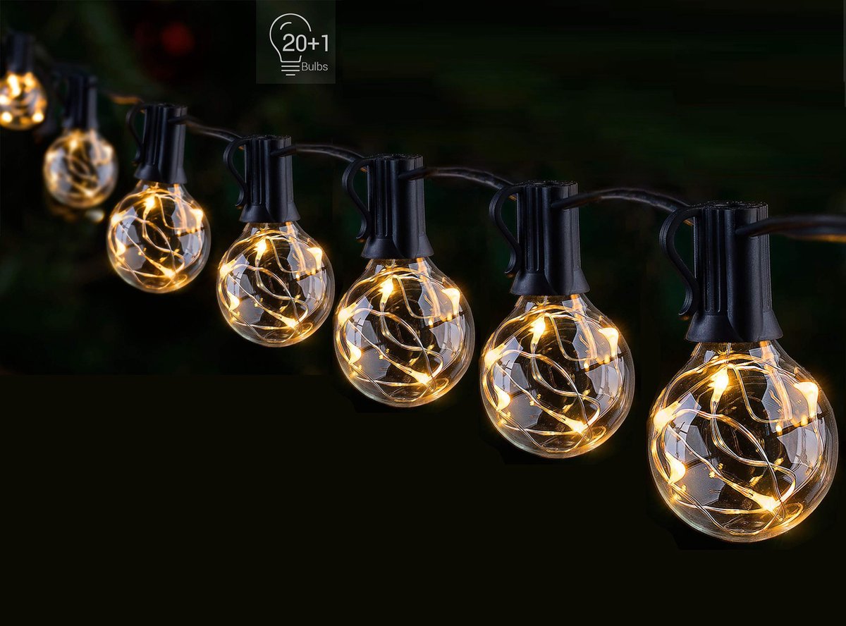 FlinQ Smart LED Lichtslinger Multicolor - Slimme Lichtketting - 20 Ledlampjes - Lichtsnoer voor binn